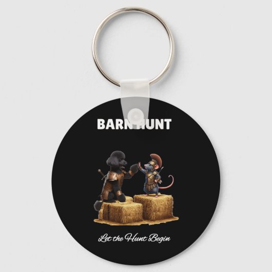 Byrn Hunt Lover - Niedlicher Warriorrat und Schwar Schlüsselanhänger (Vorderseite)