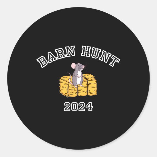 Byrn Hunt Lover - Rn Hunt 2024 mit Niedlicher Ratt Runder Aufkleber (Vorderseite)
