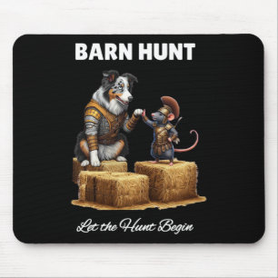 Byrn Hunt Lover - Warrior Rat Blue Merle Tri Borde Mousepad