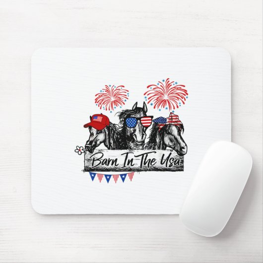 Byrn in den USA Pferde Sonnenpferd 4. Juli Mousepad (Mit Mouse)
