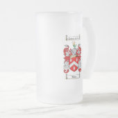 BYRNE FAMILIENWAPPEN - BYRNE WAPPEN MATTGLAS BIERGLAS (VorderseiteRechts)