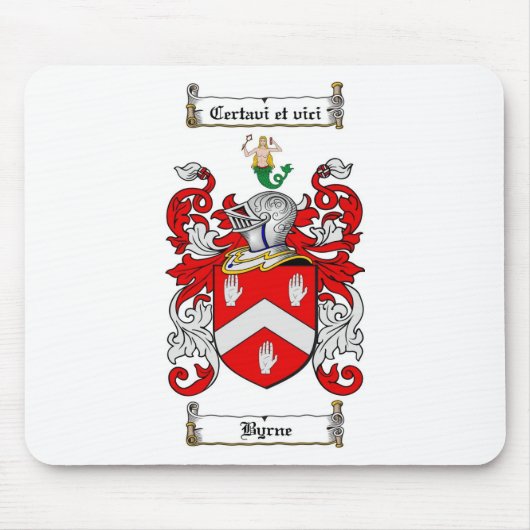 BYRNE FAMILIENWAPPEN - BYRNE WAPPEN MOUSEPAD (Vorne)