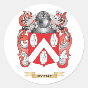 Byrne-Wappen (Familienwappen) Runder Aufkleber
