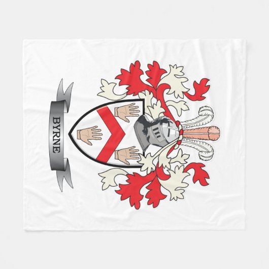 Byrne Wappen Fleecedecke (Vorderseite (Horizontal))