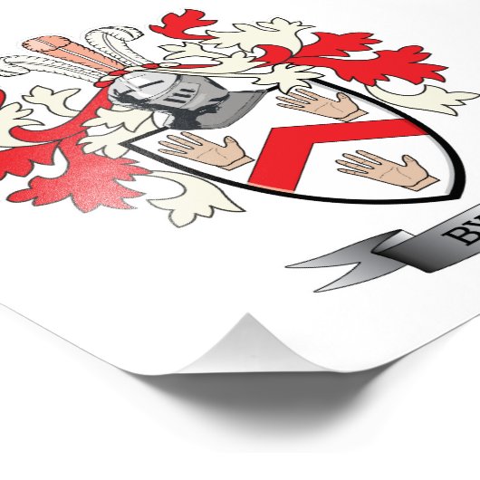 Byrne-Wappen Fotodruck (Ecke)