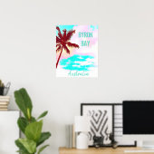 Byron Bay Australia Hipster Palm Vintage Reise Poster (Heimbüro)