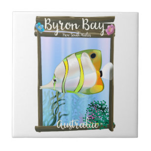Byron Bay Australia Reiseplakat. Fliese