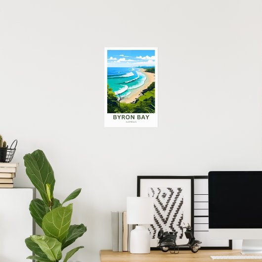 Byron Bay Australia Travel Print Poster (Heimbüro)