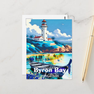 Byron Bay Australien Postkarte Reise Kunst, Austra