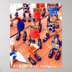 Byron Bay Australien Quirky Vintage Reise Poster