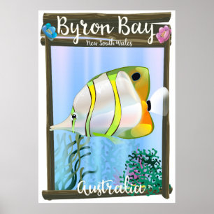 Byron Bay Australien Reiseplakat. Poster