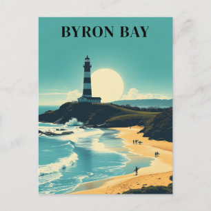 Byron Bay Australien Vintage Strand Leuchtturm Postkarte