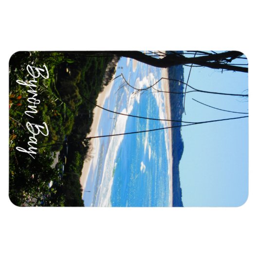 Byron Bay Beach blau Magnet (Horizontal)