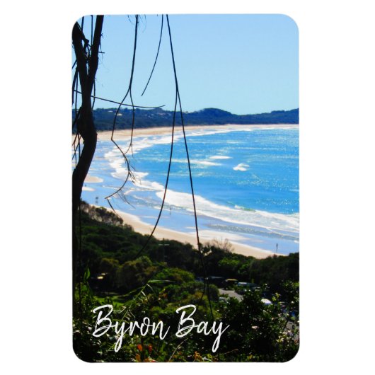 Byron Bay Beach blau Magnet (Vertikal)
