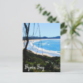 Byron Bay Beach blau Postkarte (Stehend Vorderseite)
