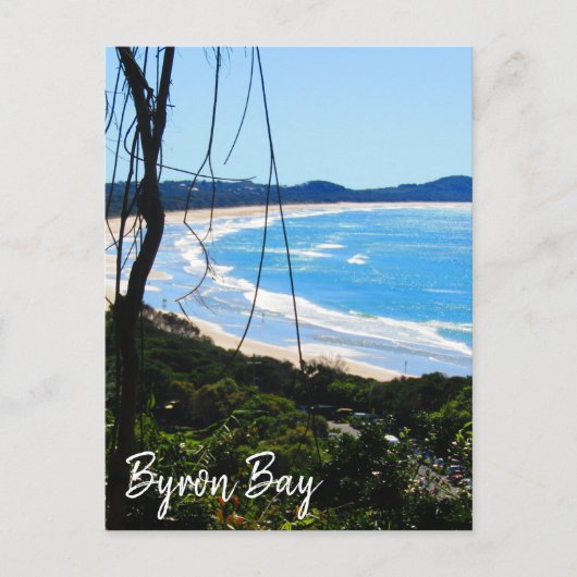 Byron Bay Beach blau Postkarte (Vorderseite)