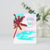 Byron Bay Hippie Town paltree Australien Postkarte (Stehend Vorderseite)