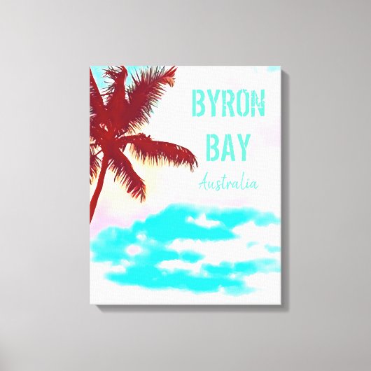 Byron Bay Hipster Palm Australien Reiseausdruck Leinwanddruck (Vorderseite)