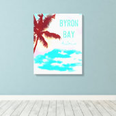 Byron Bay Hipster Palm Australien Reiseausdruck Leinwanddruck (Insitu (Holzboden))