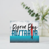 Byron Bay Postcard Australia Surfboard Postkarte (Stehend Vorderseite)