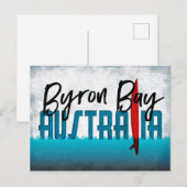 Byron Bay Postcard Australia Surfboard Postkarte (Vorne/Hinten)