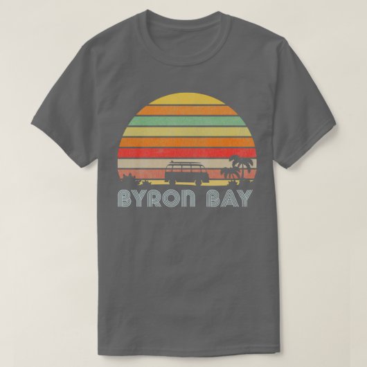 Byron Bay Retro T-Shirt (Design vorne)