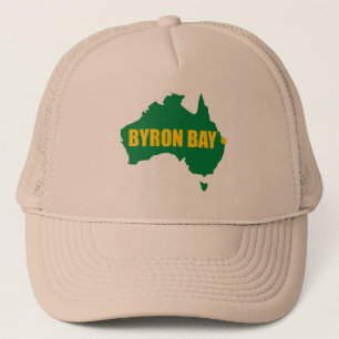 Byron Bucht-Grün und Goldkarten-Kappe Truckerkappe