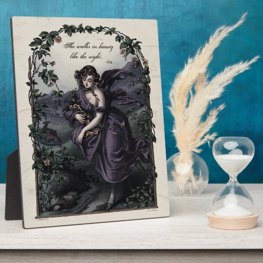 Byron "She Walks in Beauty" Poetry 8x10 Art Plaque Fotoplatte (Seite)
