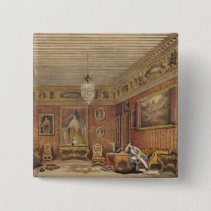 Byrons Raum in Palazzo Mocenigo, Venedig (w/c auf Button