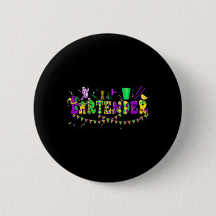 Byrtender Mardi Gras farbenfrohe Kostümparades Pro Button