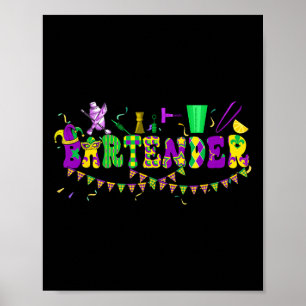 Byrtender Mardi Gras farbenfrohe Kostümparades Pro Poster