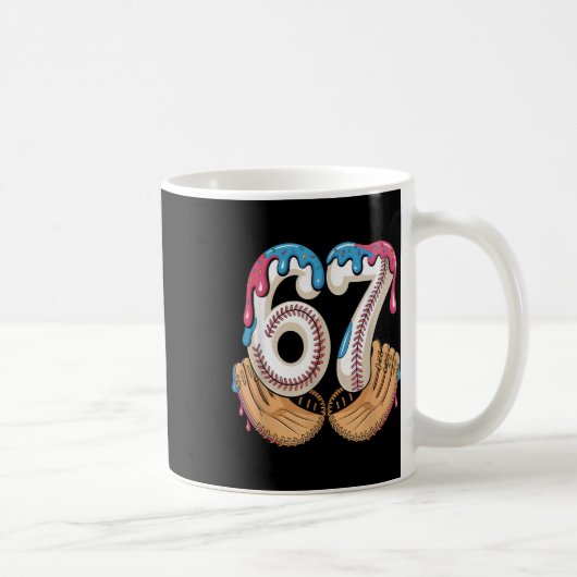 Bysebyll 67 - Eis-Drip 67 Meme Lustiger Spieler Kaffeetasse (Rechts)