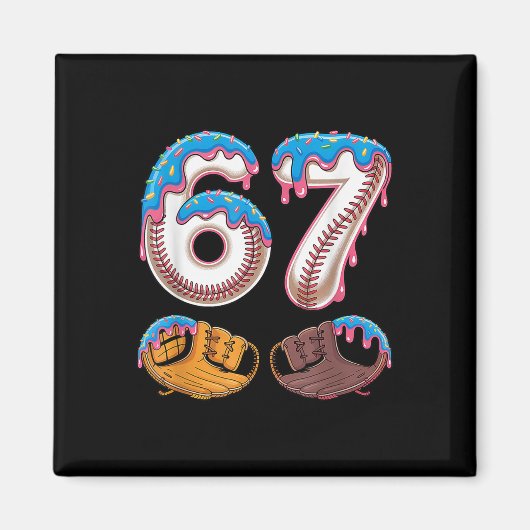 Bysebyll 67 - Eis Drip 67 Meme Lustiger Spieler Magnet (Vorne)
