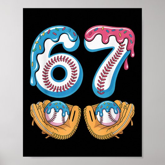 Bysebyll 67 - Eis-Drip 67 Meme Lustiger Spieler  Poster (Vorne)