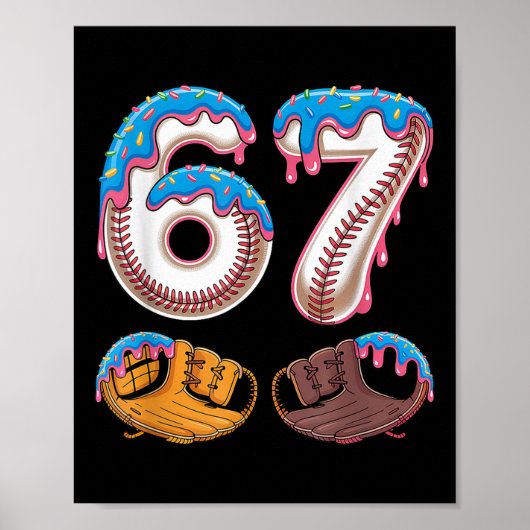 Bysebyll 67 - Eis-Drip 67 Meme Lustiger Spieler Poster (Vorne)