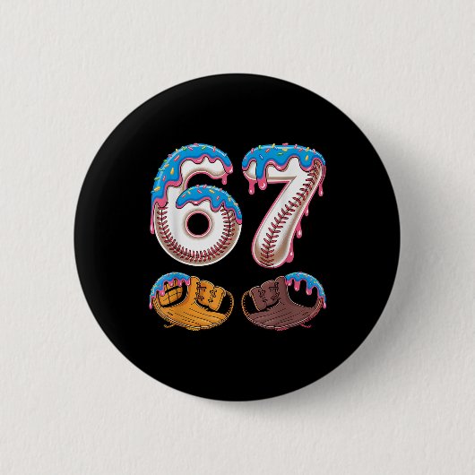 Bysebyll 67 - Eisdrip 67 Meme Lustiger Spieler Button (Vorderseite)