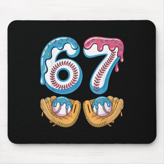 Bysebyll 67 - Ice Cream Drip 67 Meme Funny Player  Mousepad (Vorne)