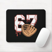 Bysebyll 67 Six Seven Alpha Slang 6 7 Meme Kinder Mousepad (Mit Mouse)