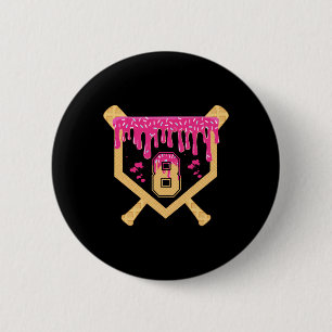 Bysebyll 8. Geburtstag Drip 8. Geburtstag Eis Button