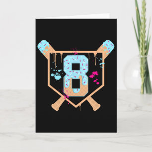 Bysebyll 8 Jahre alte Eiscreme-Drip 8. Geburtstag Karte