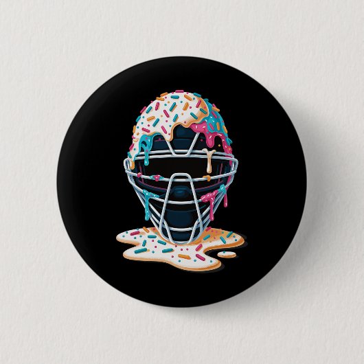 Bysebyll Catcher Maske Eiscreme tropft Bysebyll Button (Vorderseite)