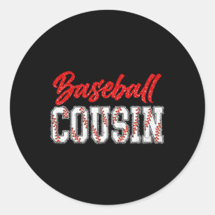 Bysebyll Cousin Retro Groovy Loud Proud Sportspiel Runder Aufkleber
