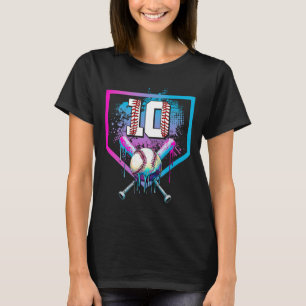 Bysebyll Drip 10. Geburtstag Home Plate Junge Juge T-Shirt