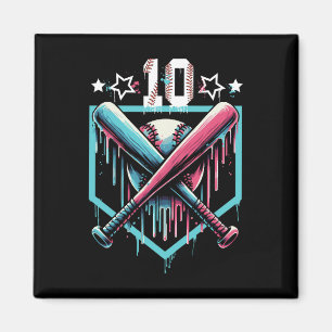 Bysebyll Drip 10. Geburtstag Jungen Nummer 10 Juge Magnet