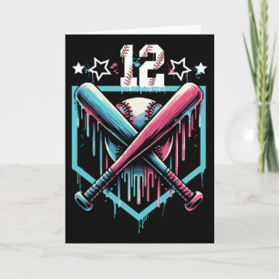 Bysebyll Drip 12. Geburtstag Jungen Nummer 12 Juge Karte