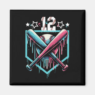 Bysebyll Drip 12. Geburtstag Jungen Nummer 12 Juge Magnet