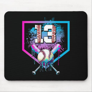 Bysebyll Drip 13. Geburtstag Home Plate Junge Juge Mousepad