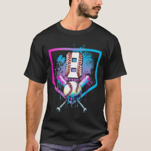 Bysebyll Drip 8. Geburtstag Home Plate Jungen Juge T-Shirt