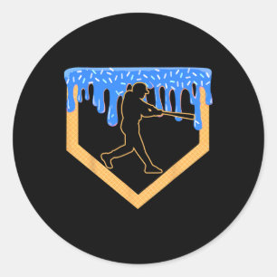 Bysebyll Drip Boy Home Plate Eiscreme Jugend Byseb Runder Aufkleber