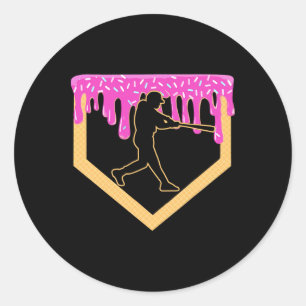 Bysebyll Drip Boy Home Plate Eiscreme Jugend Byseb Runder Aufkleber